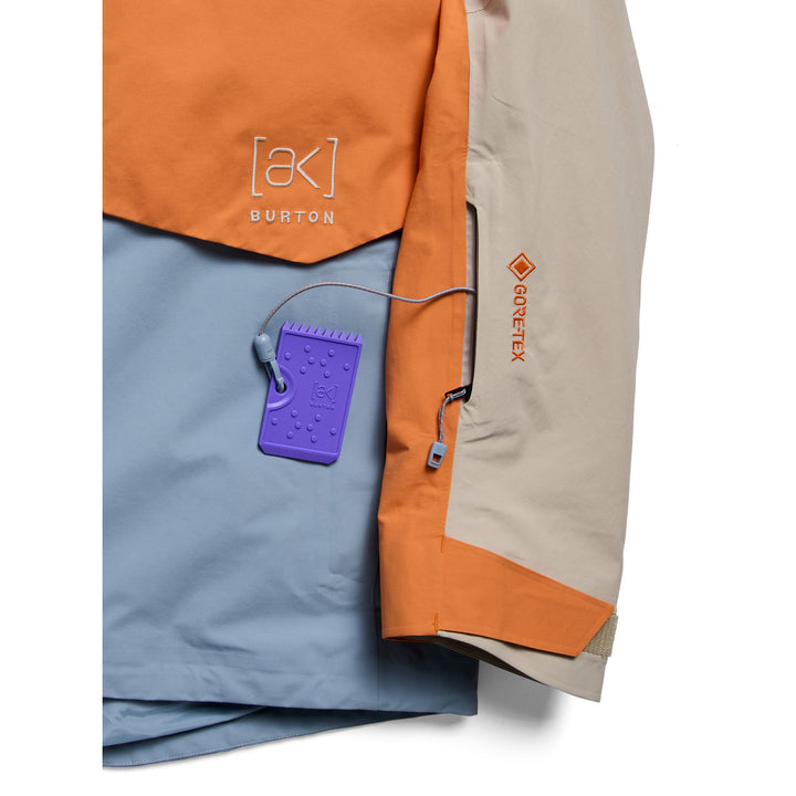 Burton AK Swash Synthetic Insulated GORE-TEX 2L Jacket - Men's Chinchilla Gray/Goldfish Orange/Airstream Blue