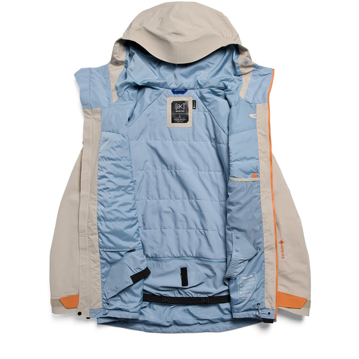 Burton AK Swash Synthetic Insulated GORE-TEX 2L Jacket - Men's Chinchilla Gray/Goldfish Orange/Airstream Blue