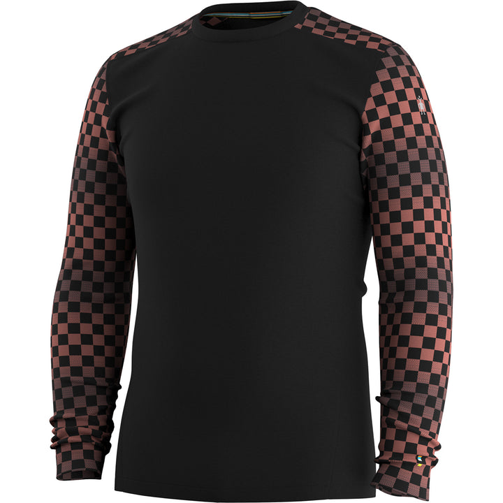 Smartwool Classic Thermal Merino Base Layer Crew Top - Men's Burnt Sienna Check
