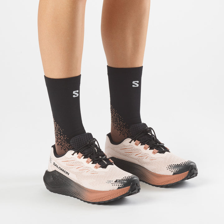Salomon Aero Blaze 4 Gravel GTX Shoes - Women's Vanilla Ice/Black/Burro