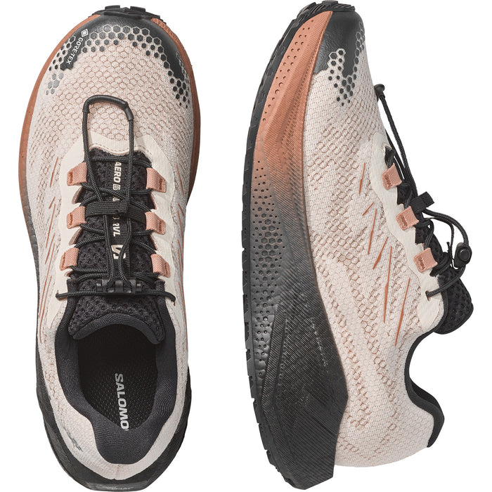 Salomon Aero Blaze 4 Gravel GTX Shoes - Women's Vanilla Ice/Black/Burro