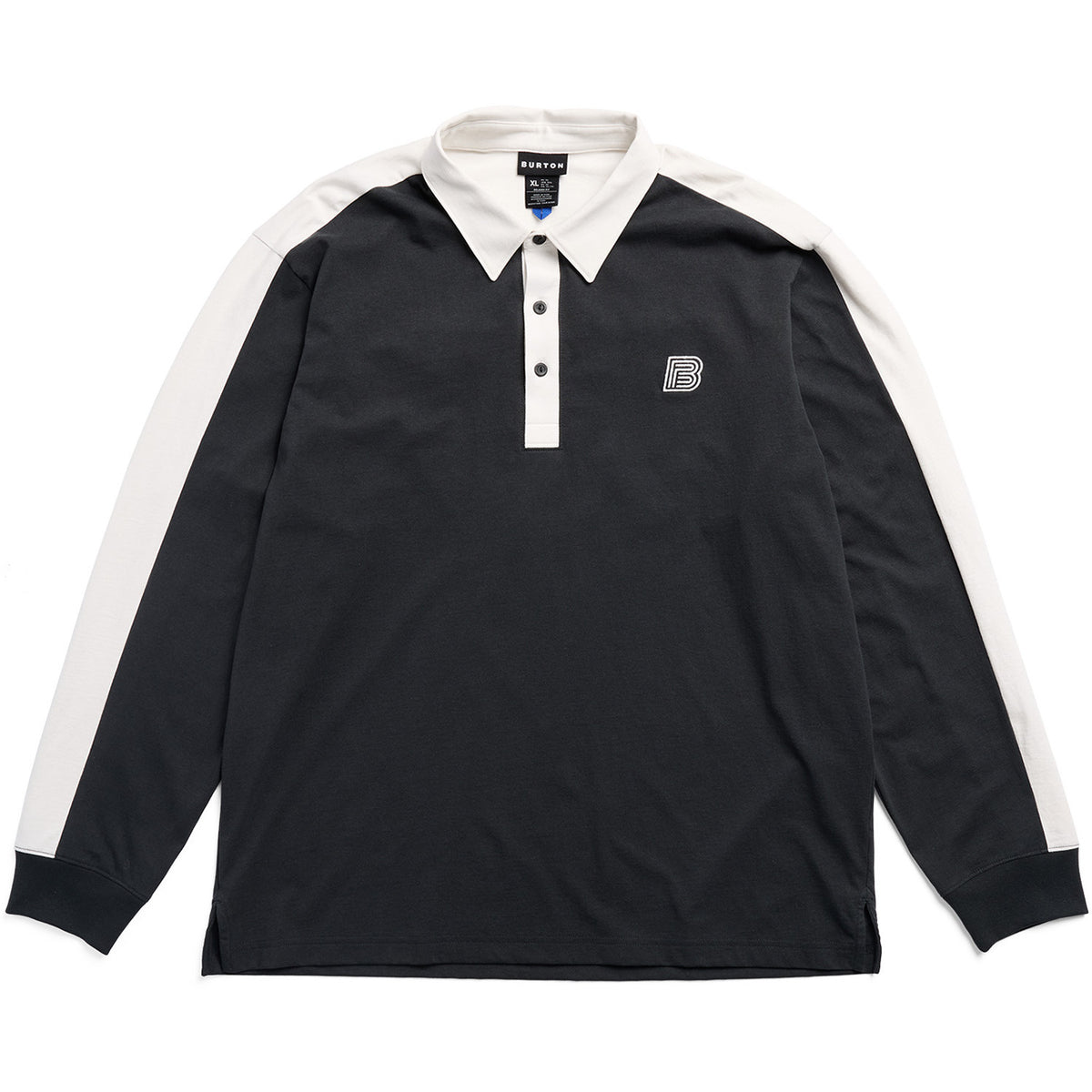 Burton Long-Sleeve Rugby T-Shirt - Men's True Black/Stout White