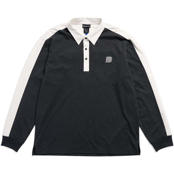 Burton Long-Sleeve Rugby T-Shirt - Men's True Black/Stout White