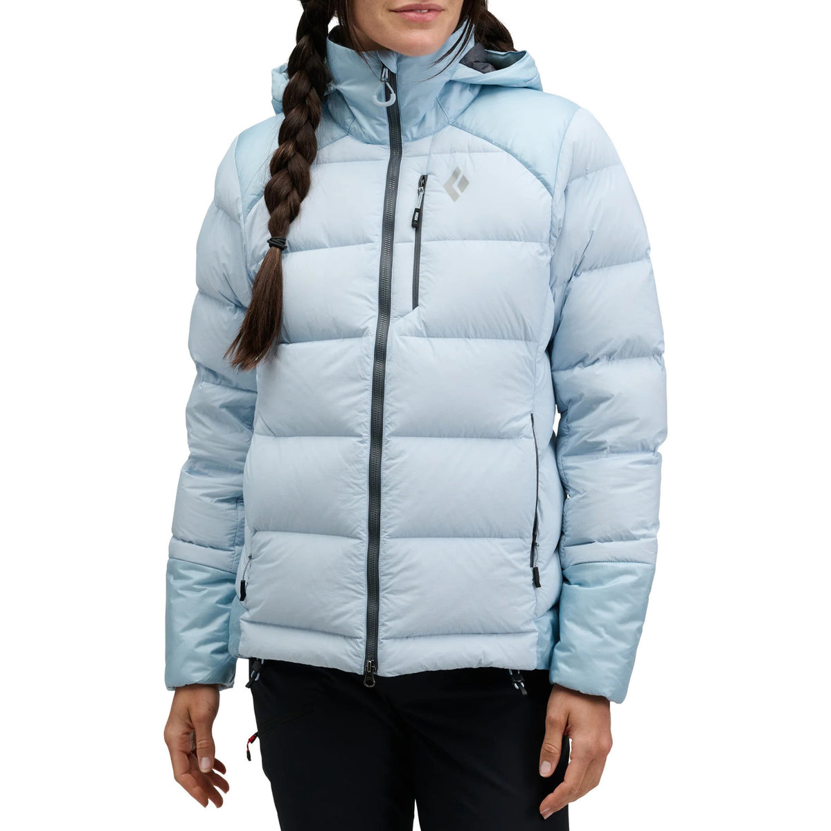 Black Diamond Mission Down 300m Hoodie - Women's Fog Blue