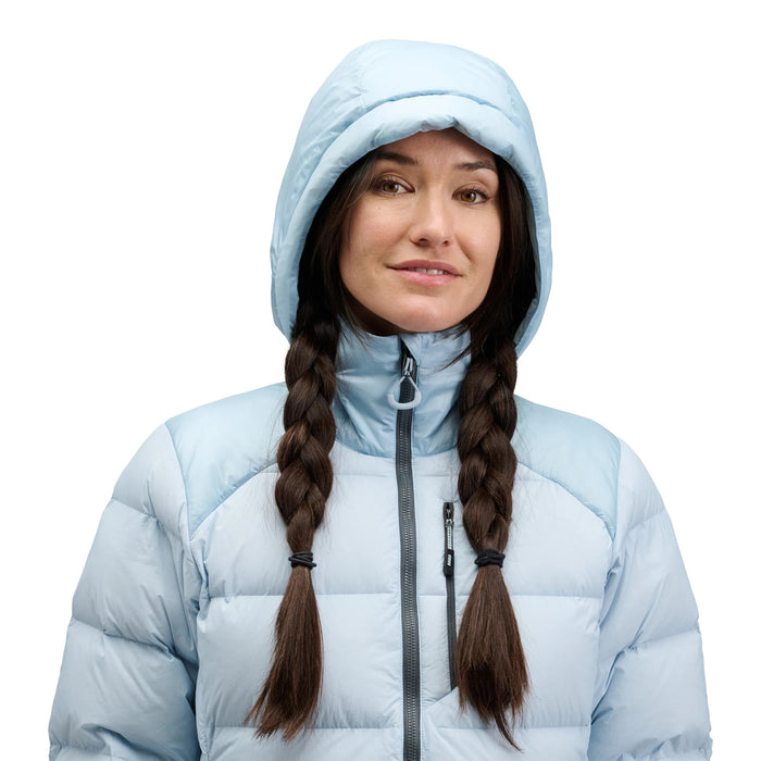 Black Diamond Mission Down 300m Hoodie - Women's Fog Blue