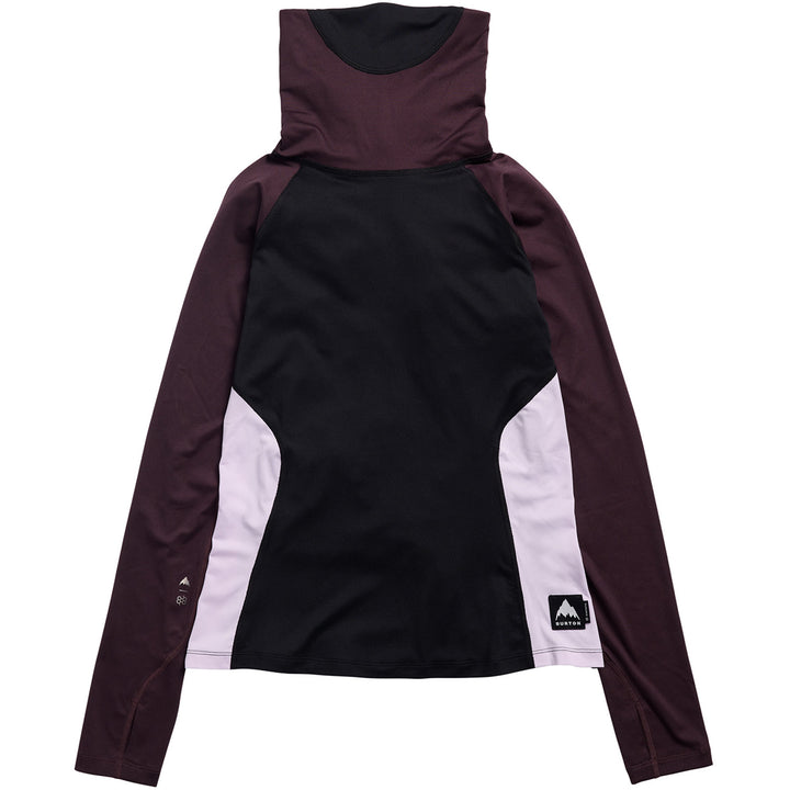 Burton Synthetic Midweight Base Layer Long Neck Top - Women's True Black/Bear Hug Brown/Moondust Purple