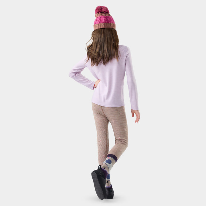 Smartwool Classic Thermal Merino Base Layer Crew Top - Kids' Lavender Sky Heather