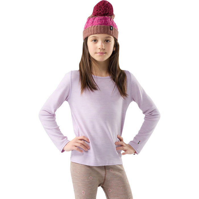 Smartwool Classic Thermal Merino Base Layer Crew Top - Kids' Lavender Sky Heather
