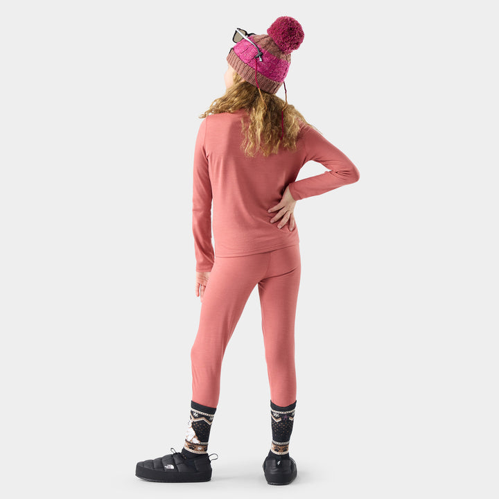 Smartwool Classic Merino Blend Base Layer Crew Top - Kids' Rosewood