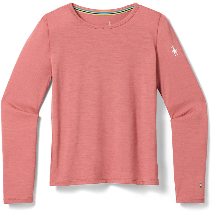 Smartwool Classic Merino Blend Base Layer Crew Top - Kids' Rosewood