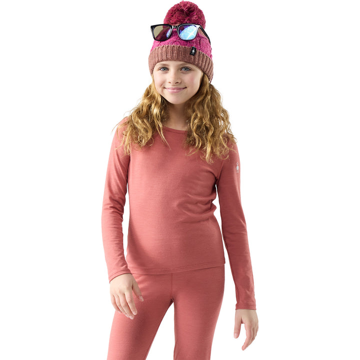 Smartwool Classic Merino Blend Base Layer Crew Top - Kids' Rosewood