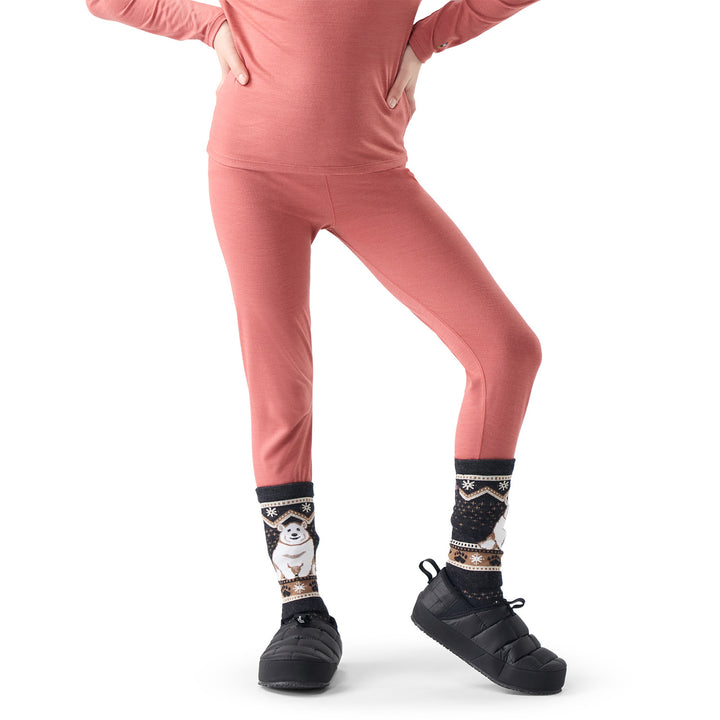 Smartwool Kids' Classic Merino Blend Base Layer Bottoms - Kids' Rosewood