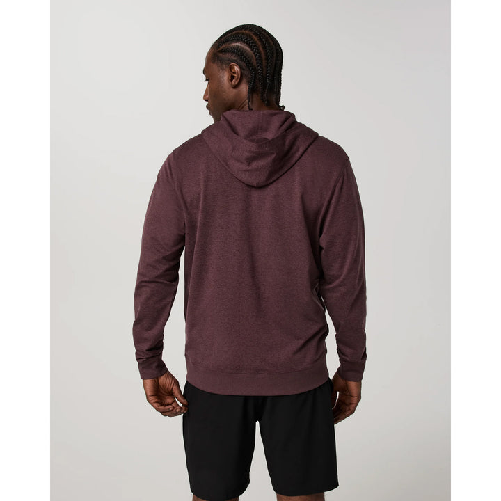 Vuori Ponto Full Zip Hoodie - Men's Boysenberry Heather