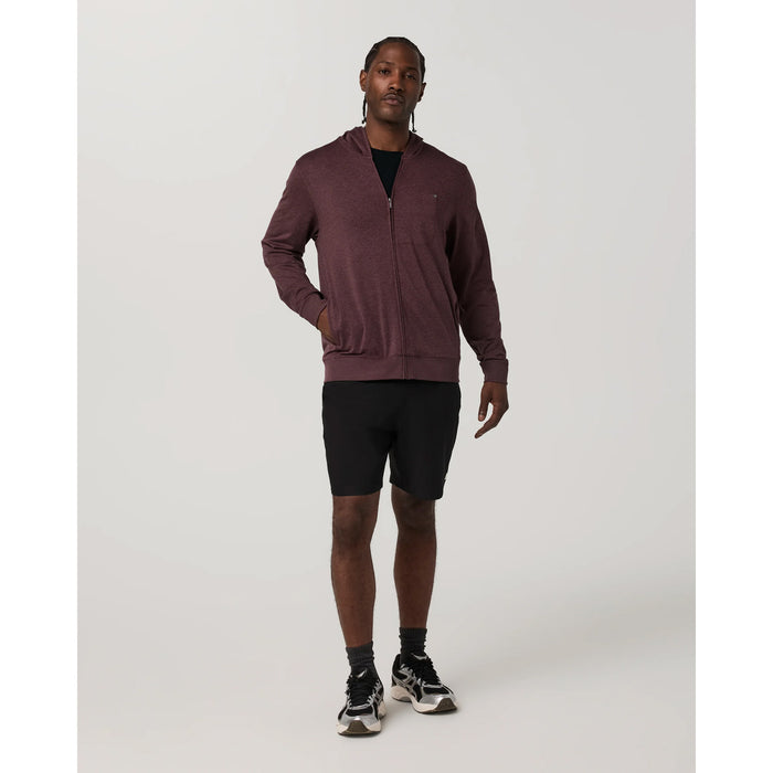 Vuori Ponto Full Zip Hoodie - Men's Boysenberry Heather