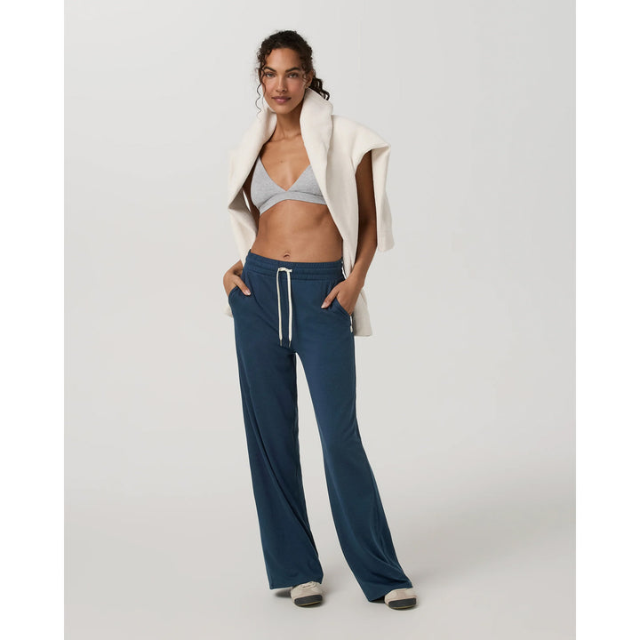 Vuori Halo Essential Wideleg Pants - Women's Blue Coast Heather