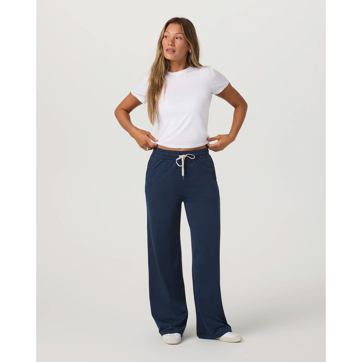 Vuori Halo Essential Wideleg Pants - Women's Blue Coast Heather