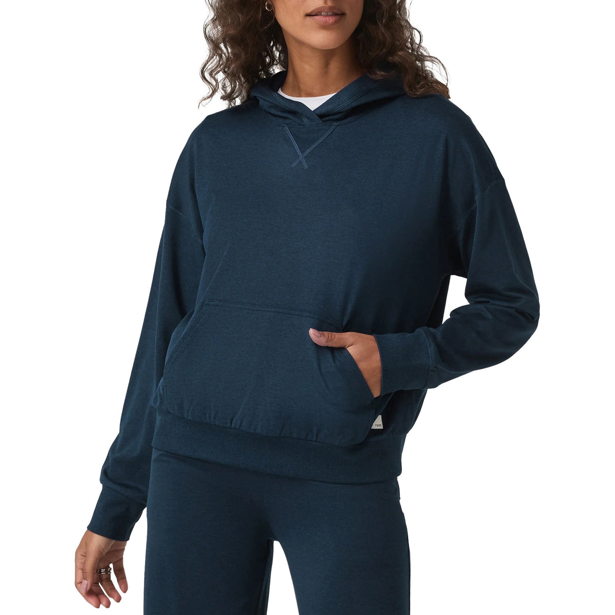Vuori Halo Modern Pullover Hoodie - Women's Blue Coast Heather
