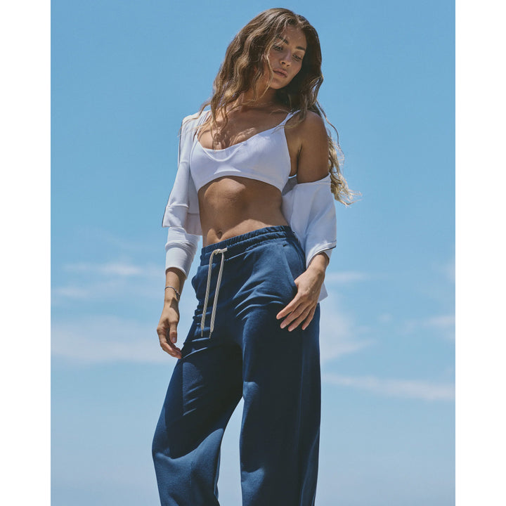 Vuori Halo Essential Wideleg Pants - Women's Blue Coast Heather