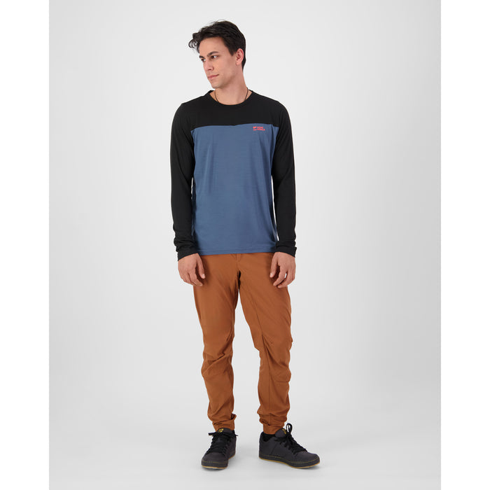MONS ROYALE Diversion Merino Long Sleeve Jersey Orian Blue/Black