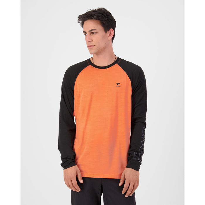 MONS ROYALE Tarn Merino Long Sleeve Jersey Sun Orange/Black