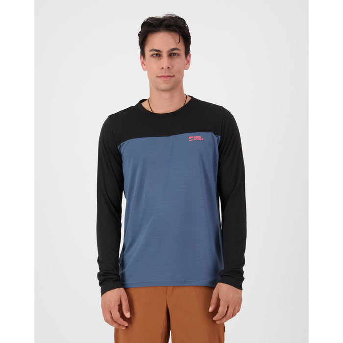 MONS ROYALE Diversion Merino Long Sleeve Jersey Orian Blue/Black