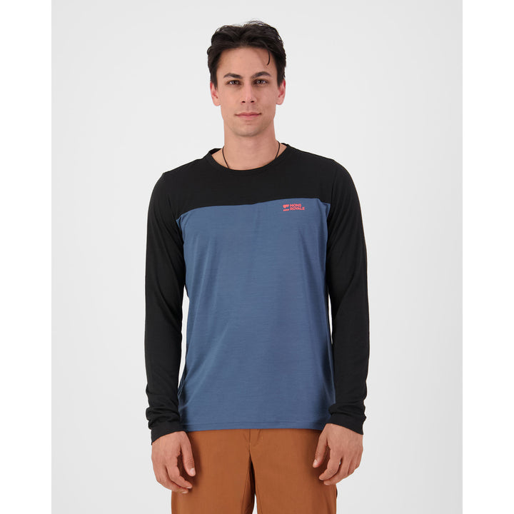MONS ROYALE Diversion Merino Long Sleeve Jersey Orian Blue/Black