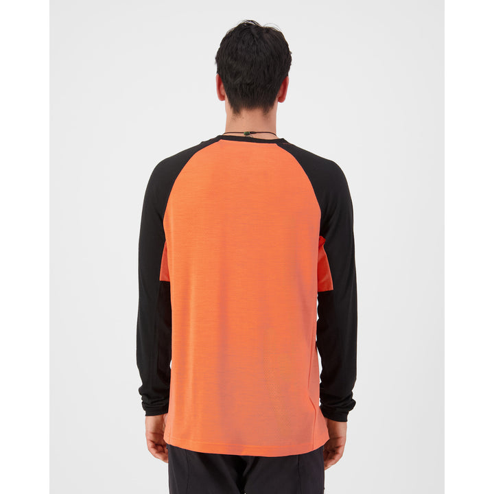 MONS ROYALE Tarn Merino Long Sleeve Jersey Sun Orange/Black