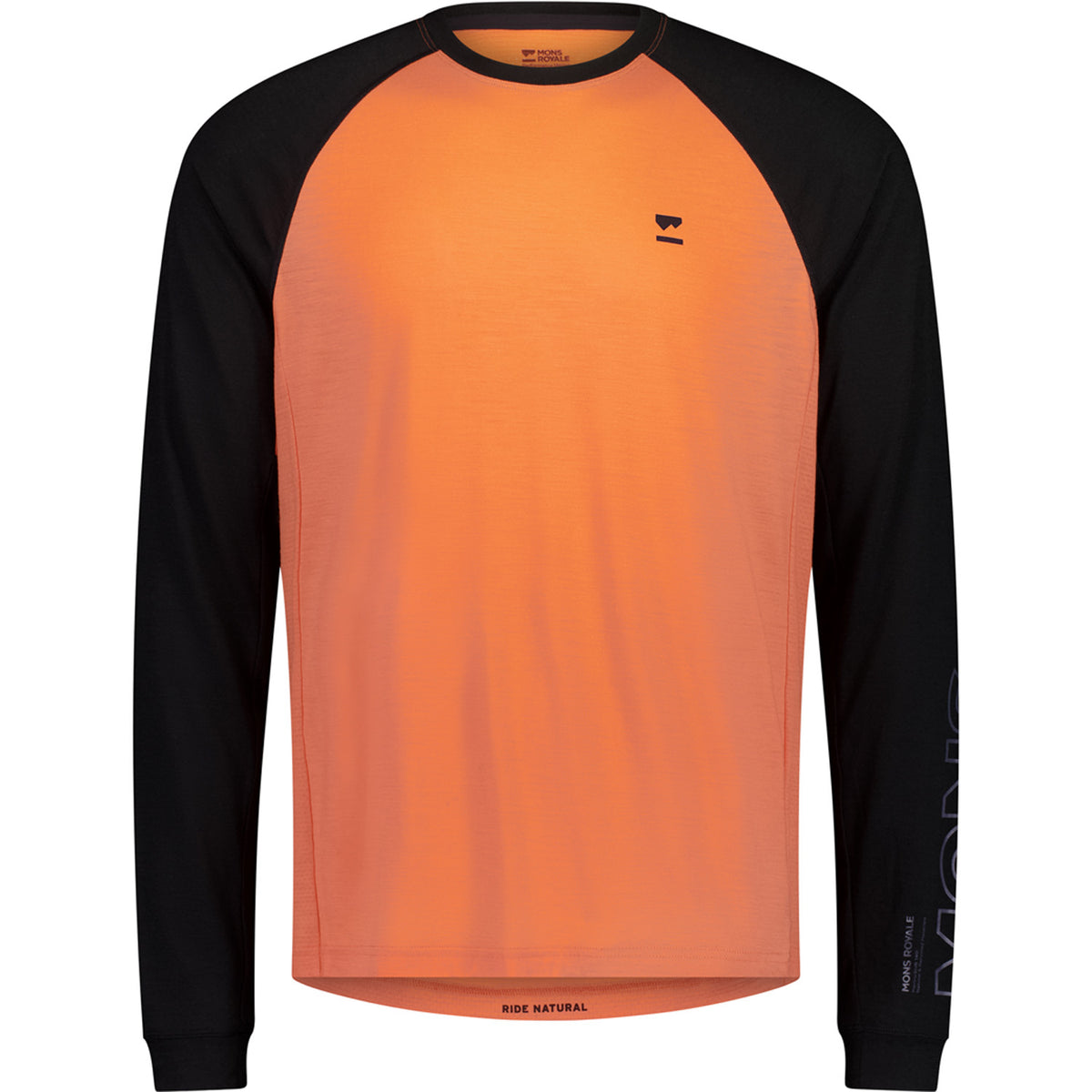 MONS ROYALE Tarn Merino Long Sleeve Jersey Sun Orange/Black