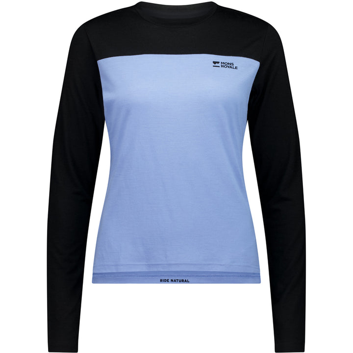 MONS ROYALE Diversion Merino Long Sleeve Jersey - Women's Moonstone/Black