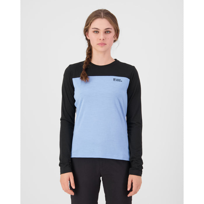 MONS ROYALE Diversion Merino Long Sleeve Jersey - Women's Moonstone/Black