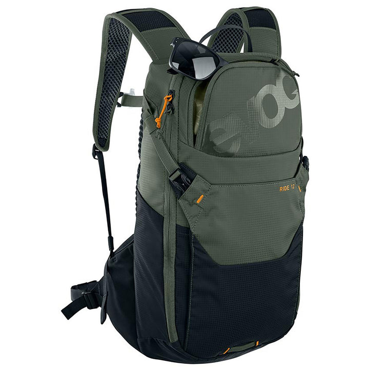 EVOC Ride 12L Hydration Bag Dark Olive/Black