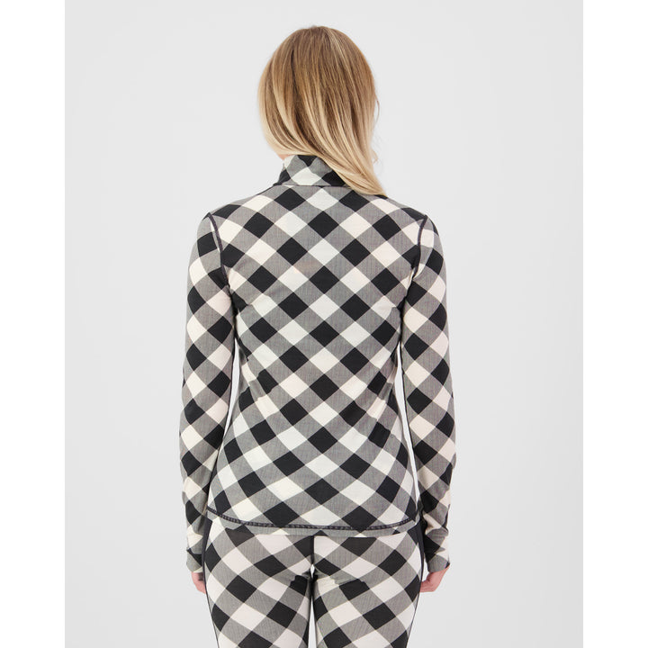 Mons Royale Cascade Merino Base Layer 1/4 Zip Long-Sleeve Top - Women's Check