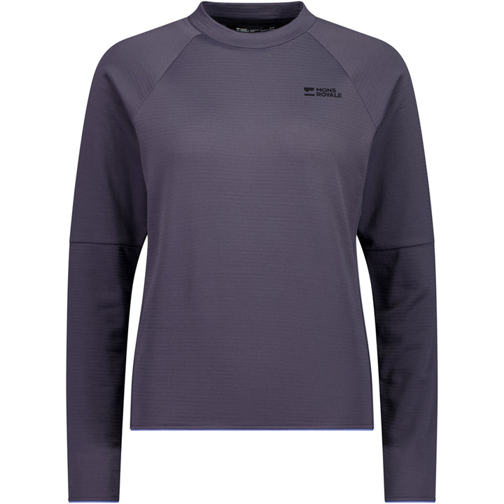 Mons Royale Quad Merino Fleece Pullover - Women's Volcano