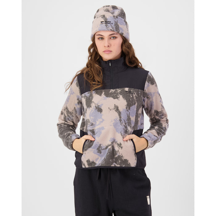 MONS ROYALE Pileup Wool Fleece ¼ Zip Top - Women's Mtn Camo Moonstone