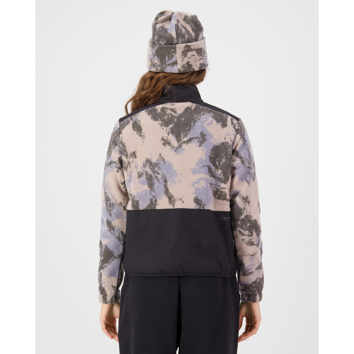 MONS ROYALE Pileup Wool Fleece ¼ Zip Top - Women's Mtn Camo Moonstone