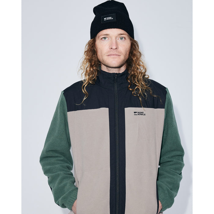 Mons Royale Pileup Wool Fleece Jacket - Men's Burnt Sage