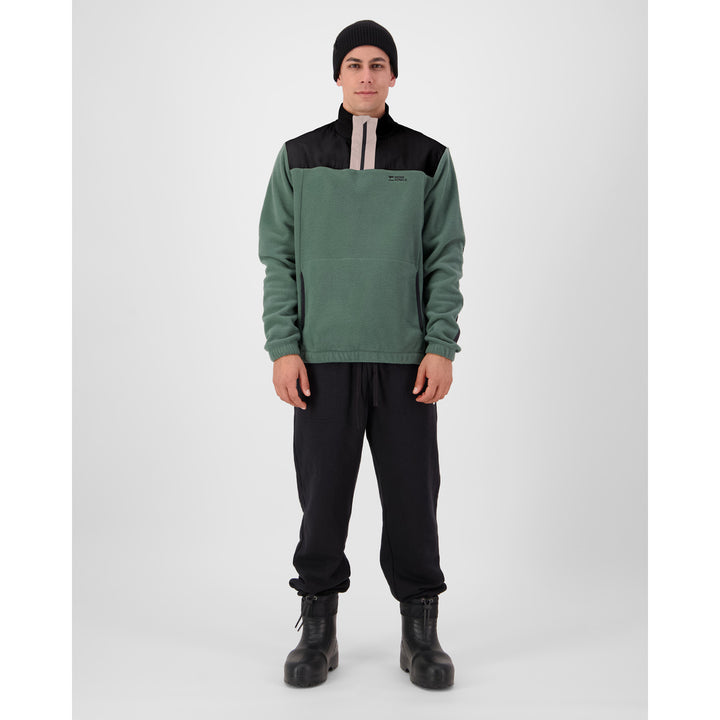 Mons Royale Pileup Wool Fleece 1/4 Zip Top - Men's Burnt Sage