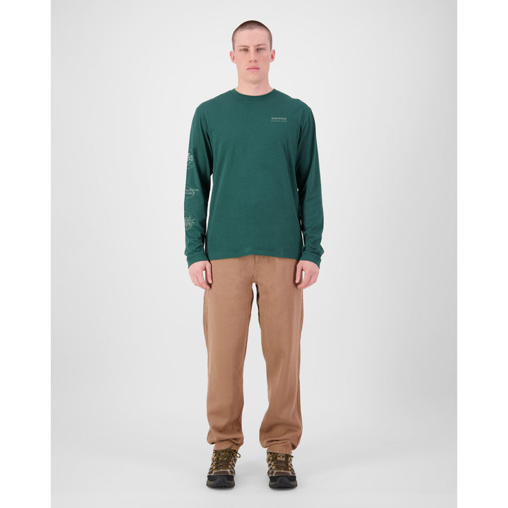 Mons Royale Yonder Merino Organic Cotton Long-Sleeve T-Shirt - Men's Dark Pine