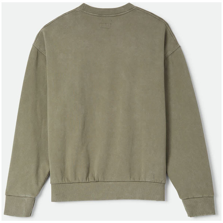 Brixton Baseline Crew Fleece - Men's Olive Surplus Vintage Wash