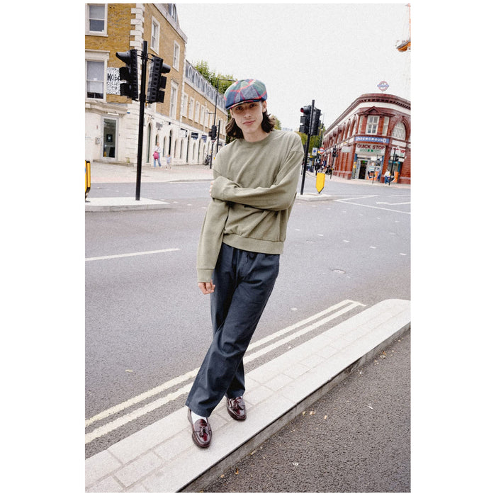 Brixton Baseline Crew Fleece - Men's Olive Surplus Vintage Wash