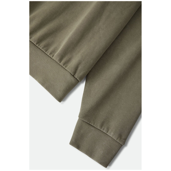 Brixton Baseline Crew Fleece - Men's Olive Surplus Vintage Wash