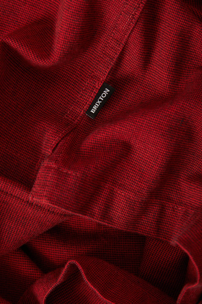 Brixton Century Overshirt - Men's Red/Black Micro