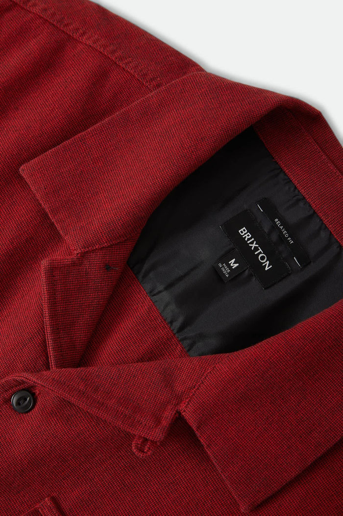 Brixton Century Overshirt - Men's Red/Black Micro