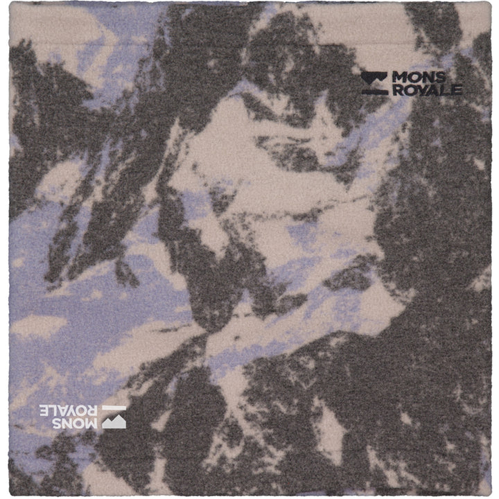MONS ROYALE Pileup Wool Fleece Neckwarmer Mtn Camo Moonstone