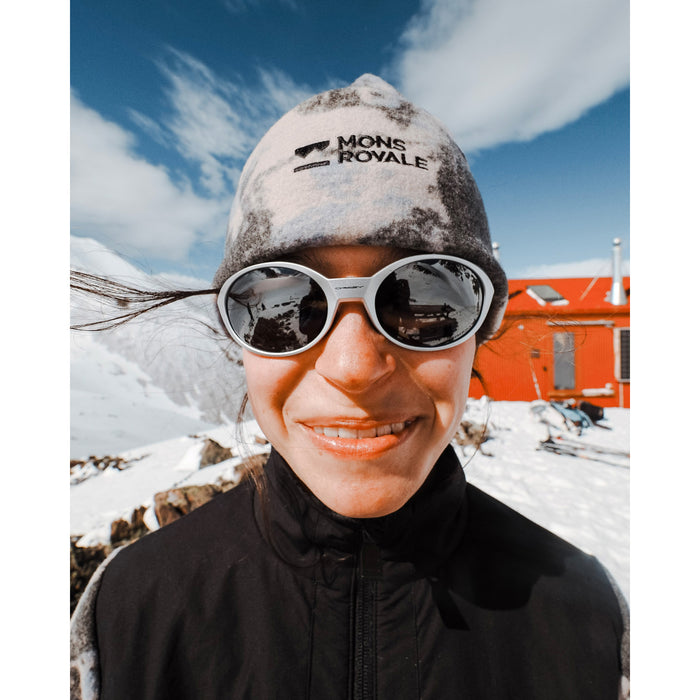MONS ROYALE Pileup Wool Beanie Mtn Camo Moonstone