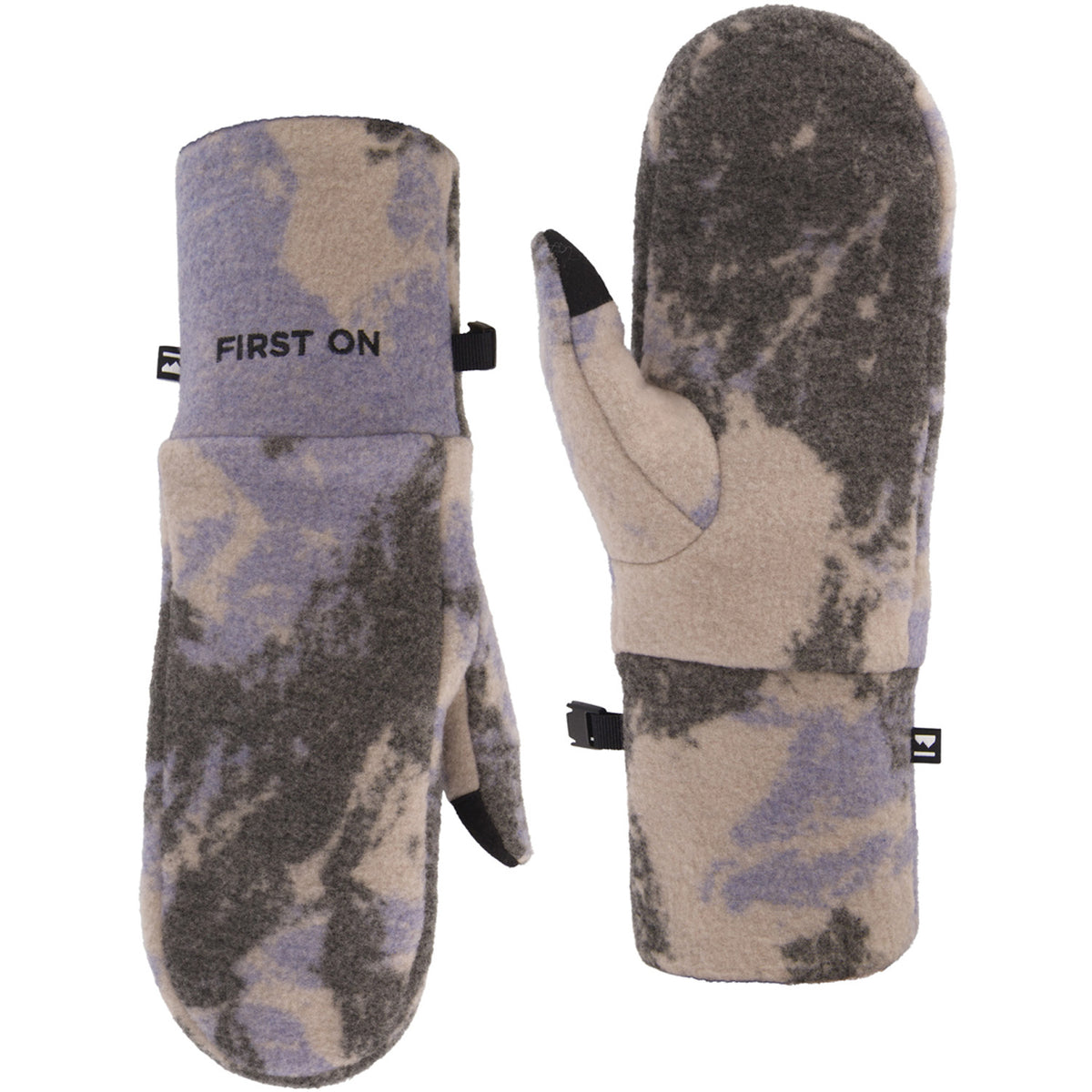 MONS ROYALE Pileup Wool Fleece Mittens Mtn Camo Moonstone