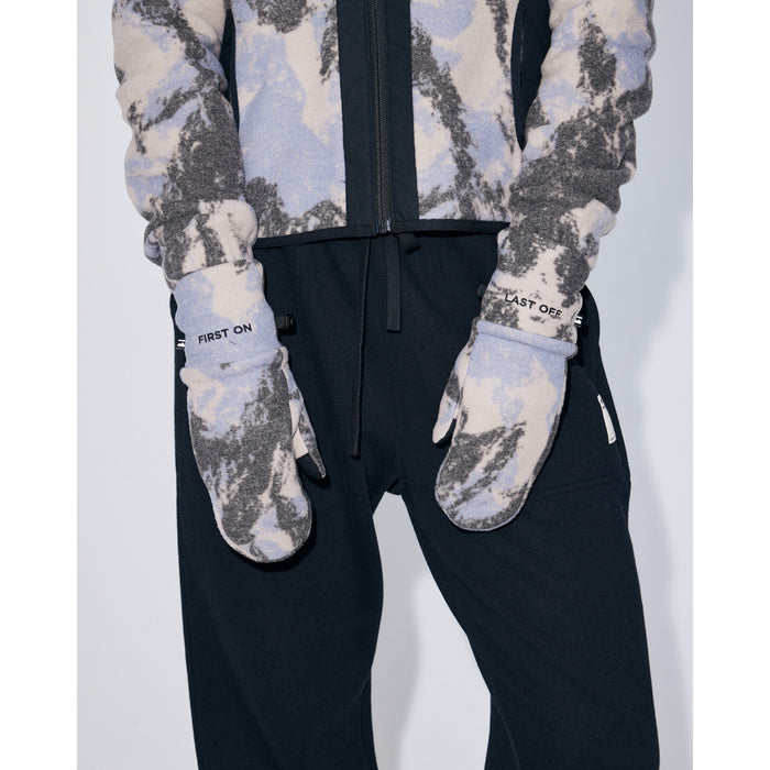 MONS ROYALE Pileup Wool Fleece Mittens Mtn Camo Moonstone