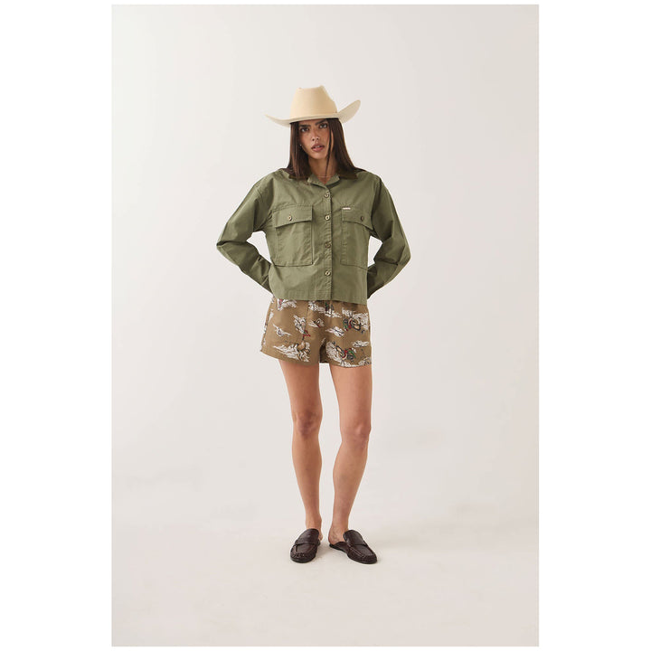 Brixton Utopia Overshirt - Women's Washed Olive Surplus