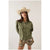 Brixton Utopia Overshirt - Women's Washed Olive Surplus