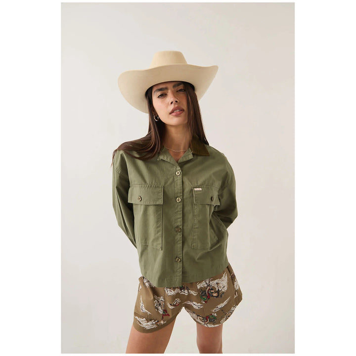 Brixton Utopia Overshirt - Women's Washed Olive Surplus